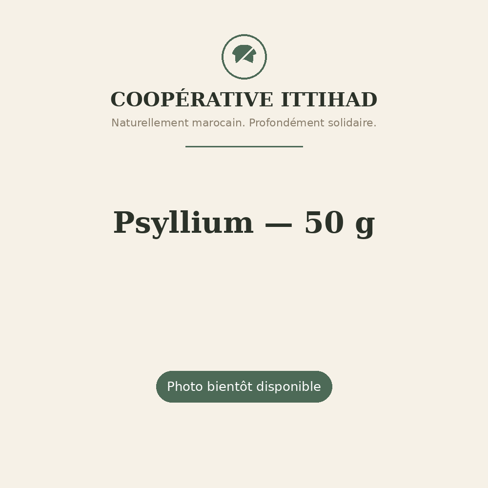 Psyllium (téguments de graines) — 50 g