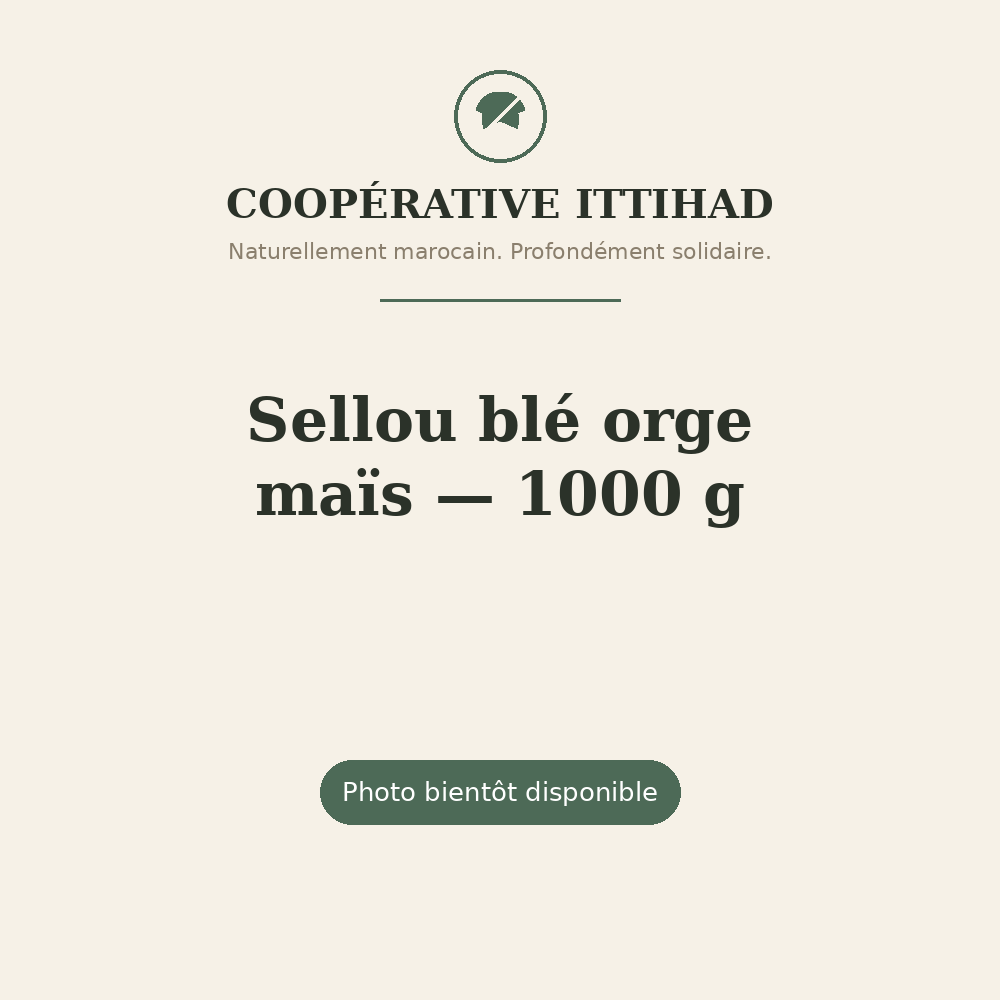 Sellou (blé dur, orge & maïs) — 1000 g